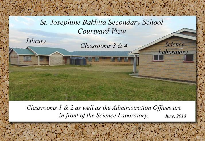 Students in the courtyard of St. Josephine Bakhita Secondary School