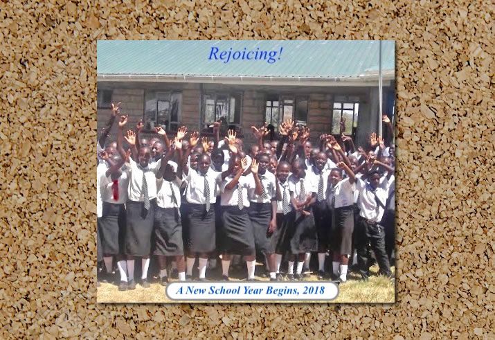 Students rejoicing at St. Josephine Bakhita Secondary School