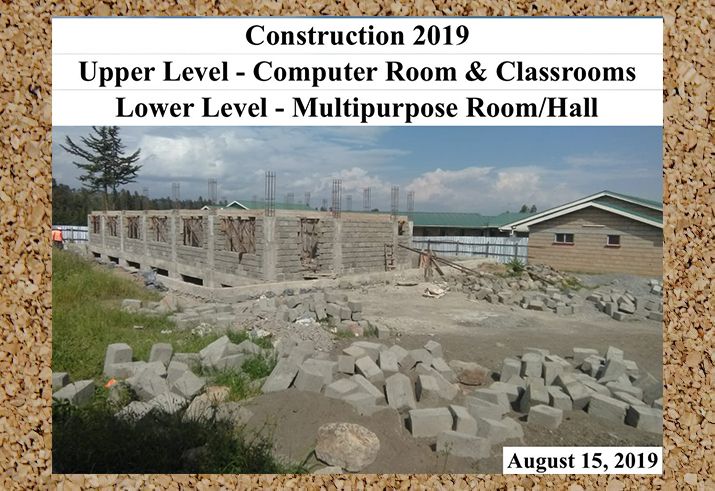 The multi-purpose room during construction