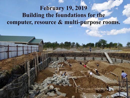 Digging the foundations for the computer, resource and multi-purpose rooms
