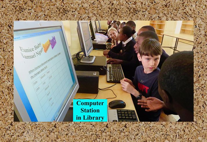 A study station inside the school library