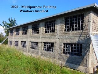 The multi-purpose building at the school in 2020