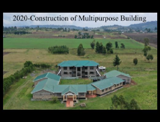 The multi-purpose building under construction
