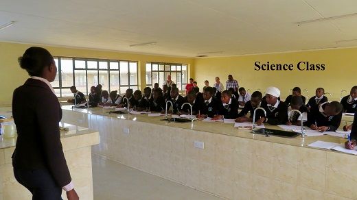 Students taking part in a science class
